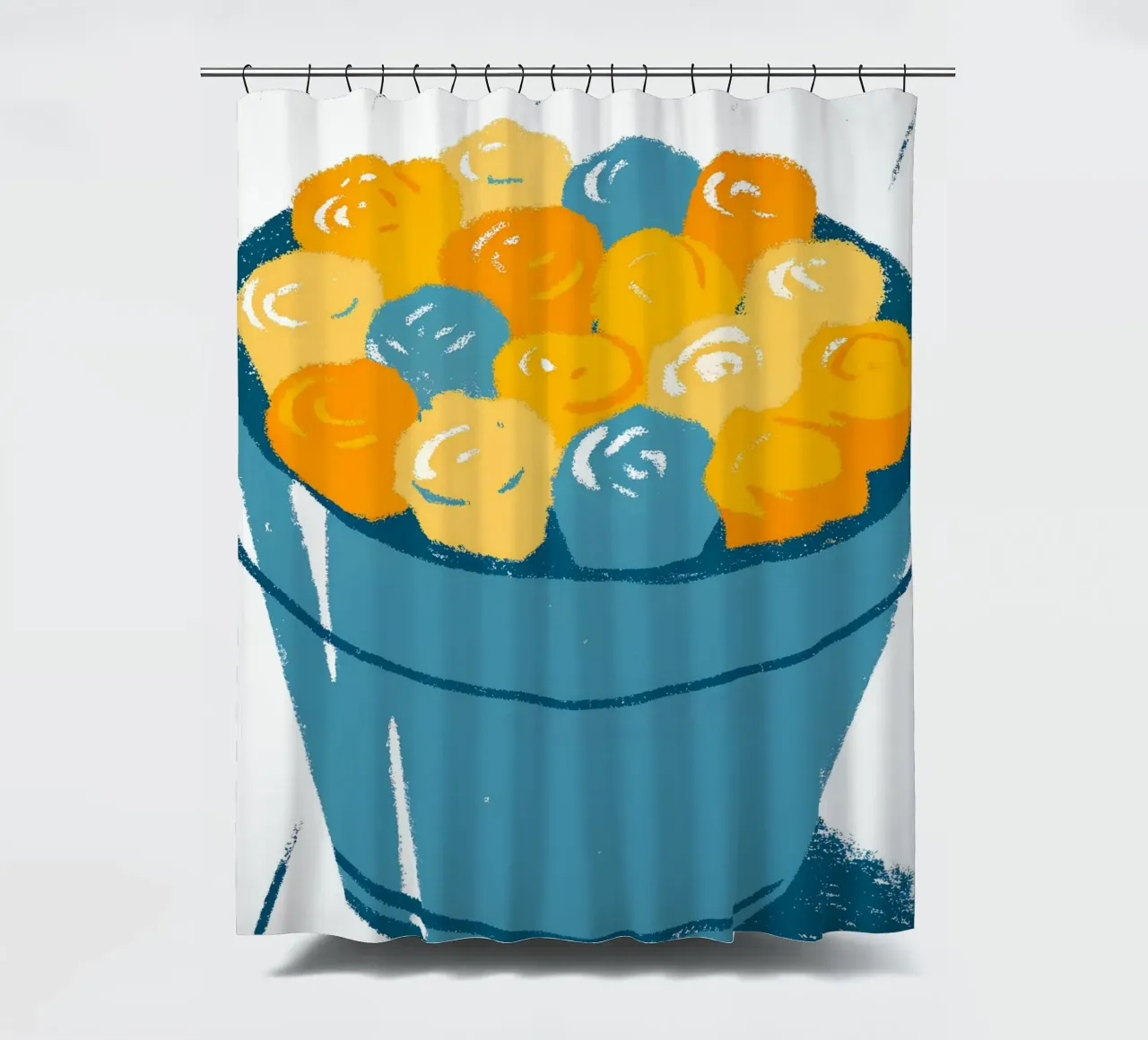 Blumen in einem Eimer Duschvorhang von PREKETEWE
