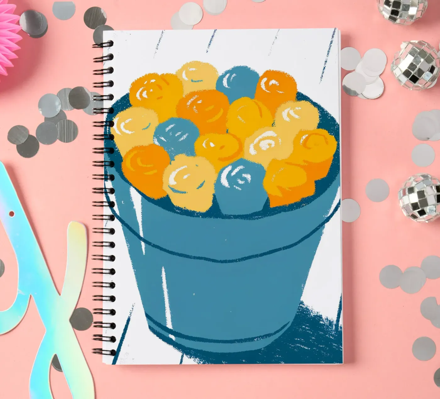 Blumen in einem Eimer Ringbuch von PREKETEWE