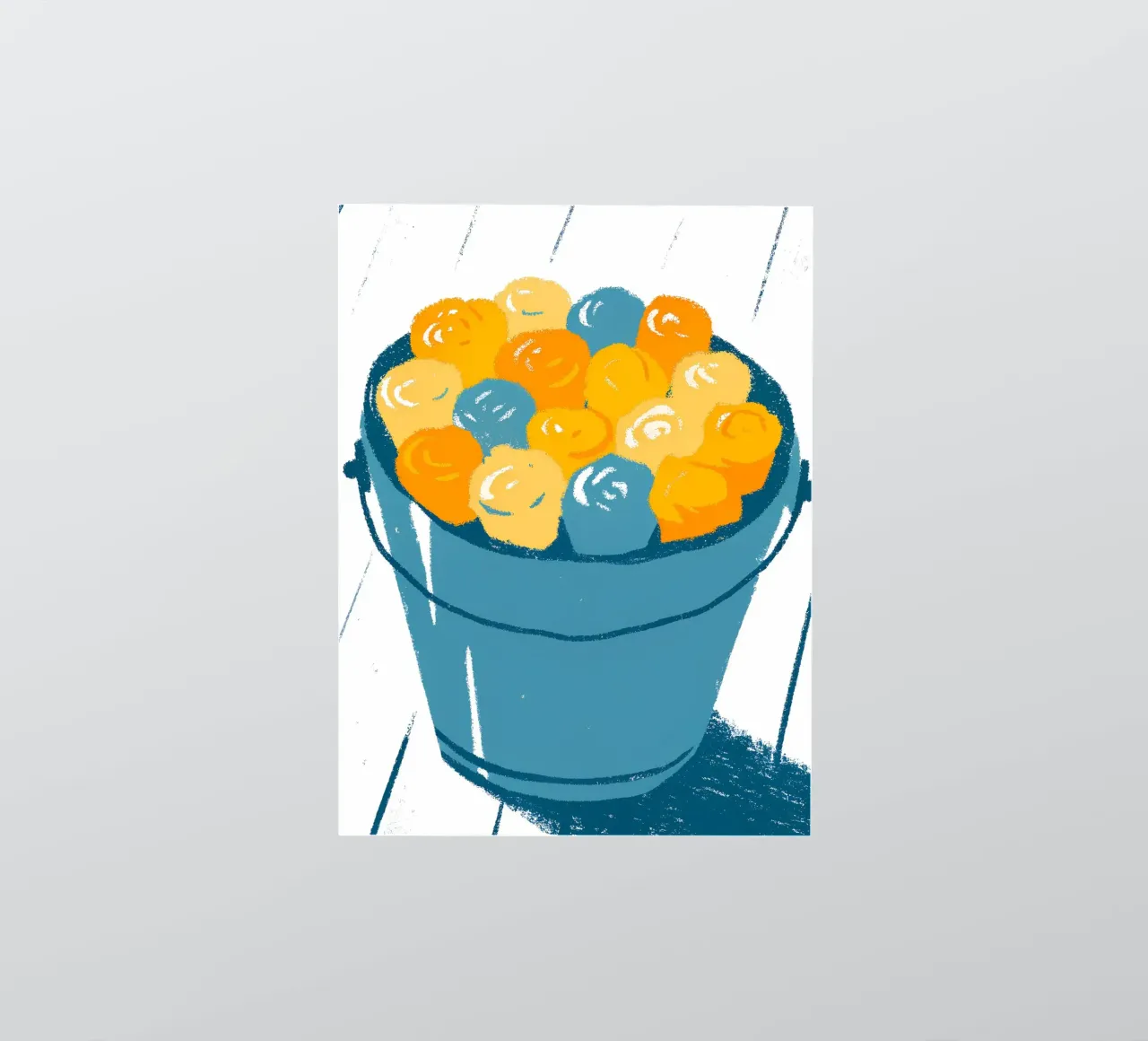 Blumen in einem Eimer Sticker von PREKETEWE