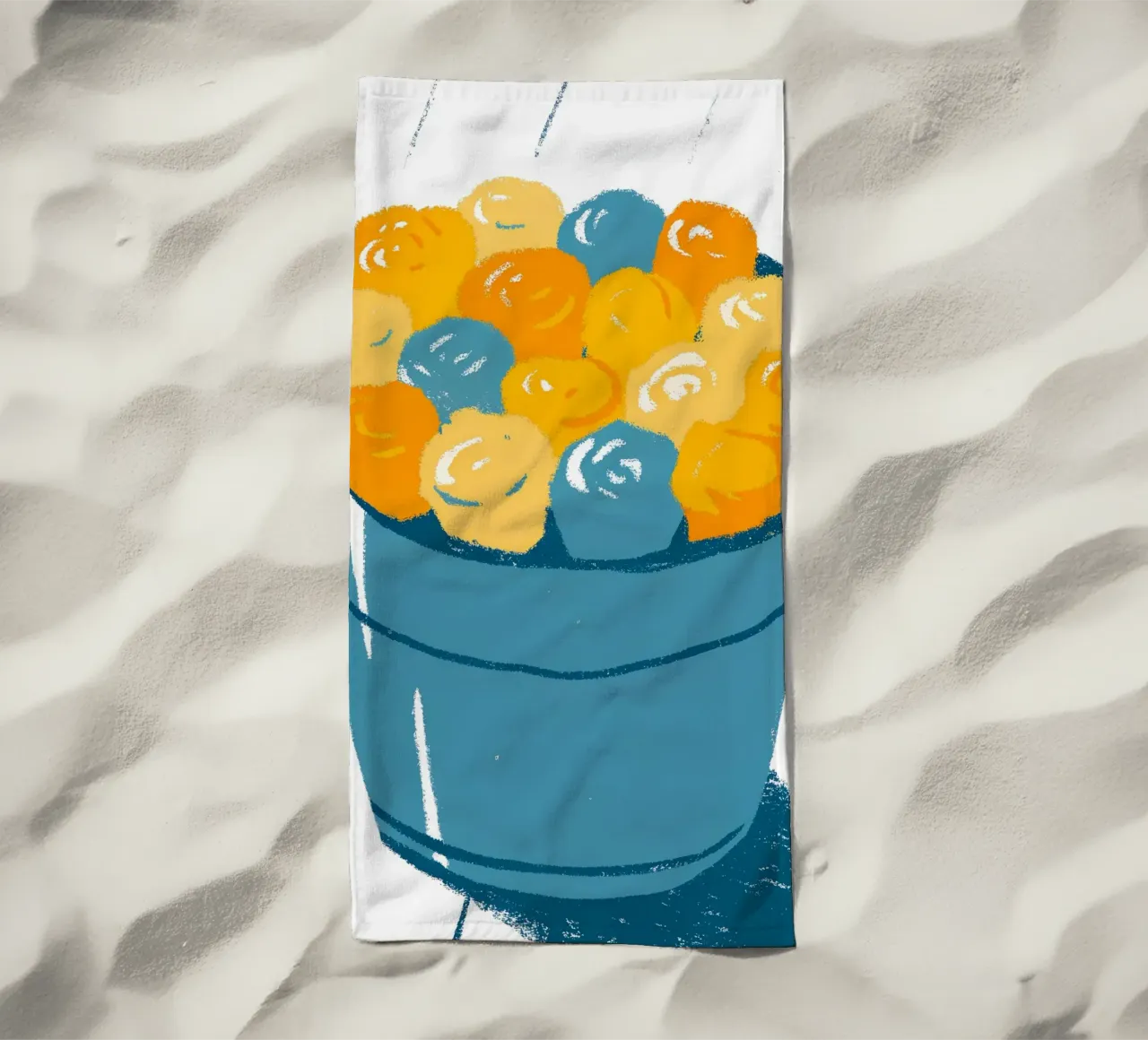 Fiori in un secchio telo mare da PREKETEWE