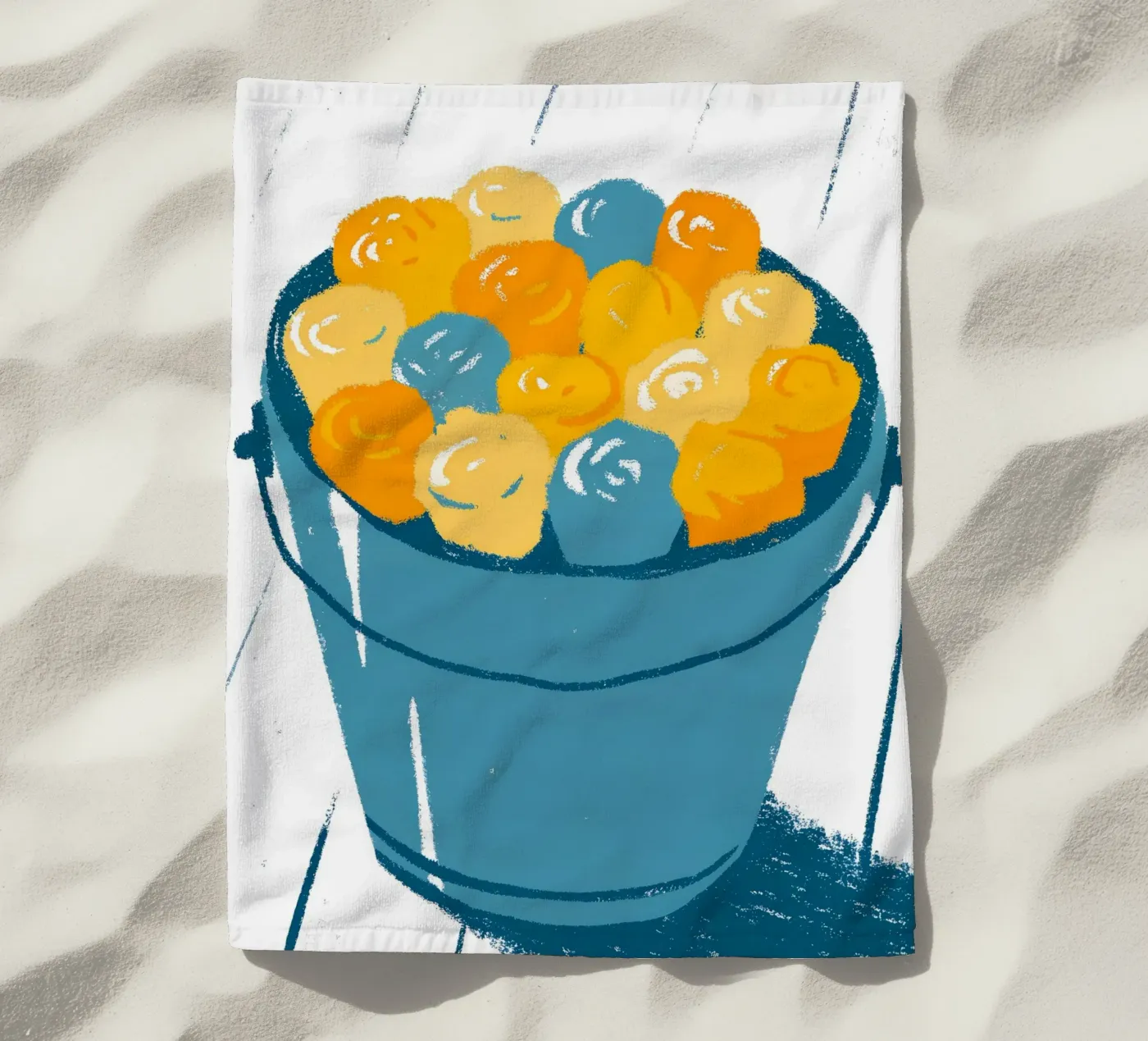 Flowers In A Bucket Strandtuch von PREKETEWE