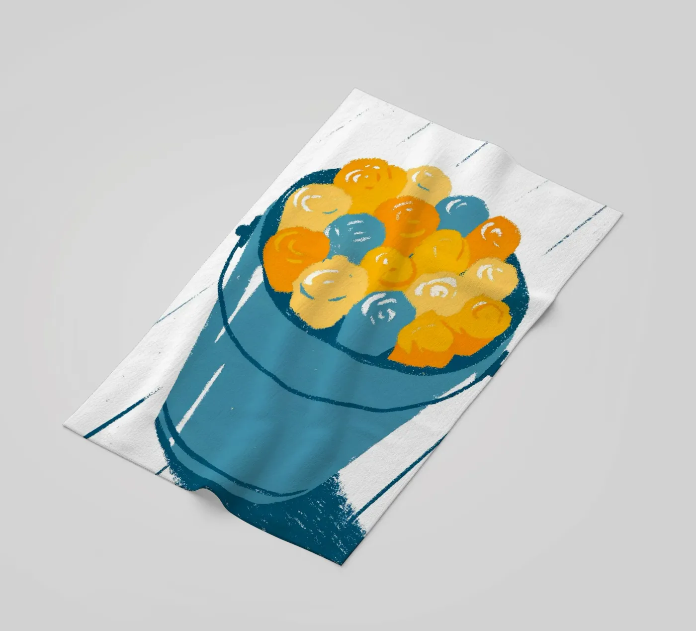 Flowers In A Bucket Strandtuch von PREKETEWE