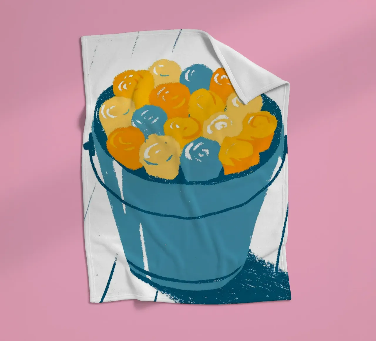 Blumen in einem Eimer Fleecedecke von PREKETEWE