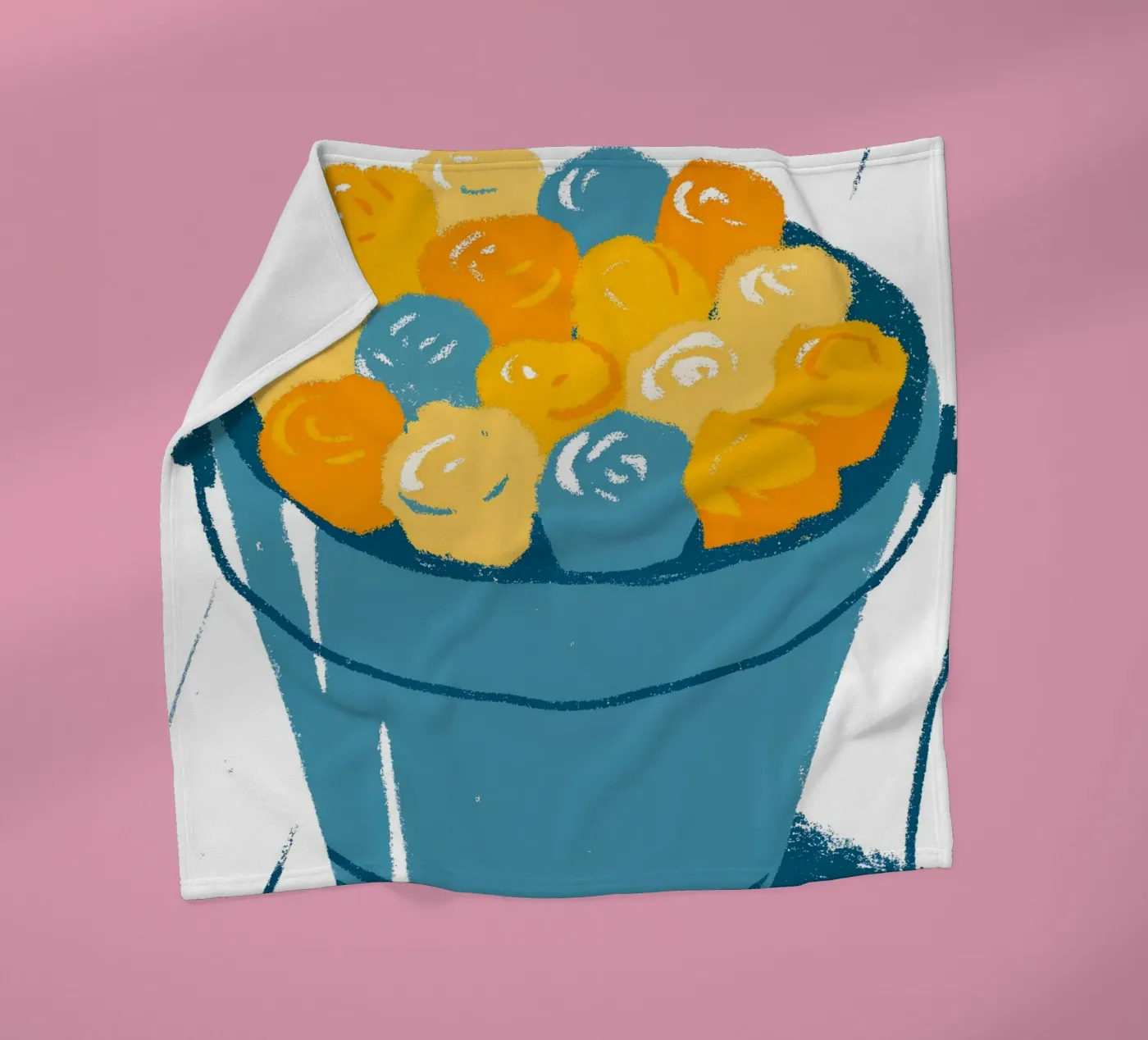 Blumen in einem Eimer Fleecedecke von PREKETEWE