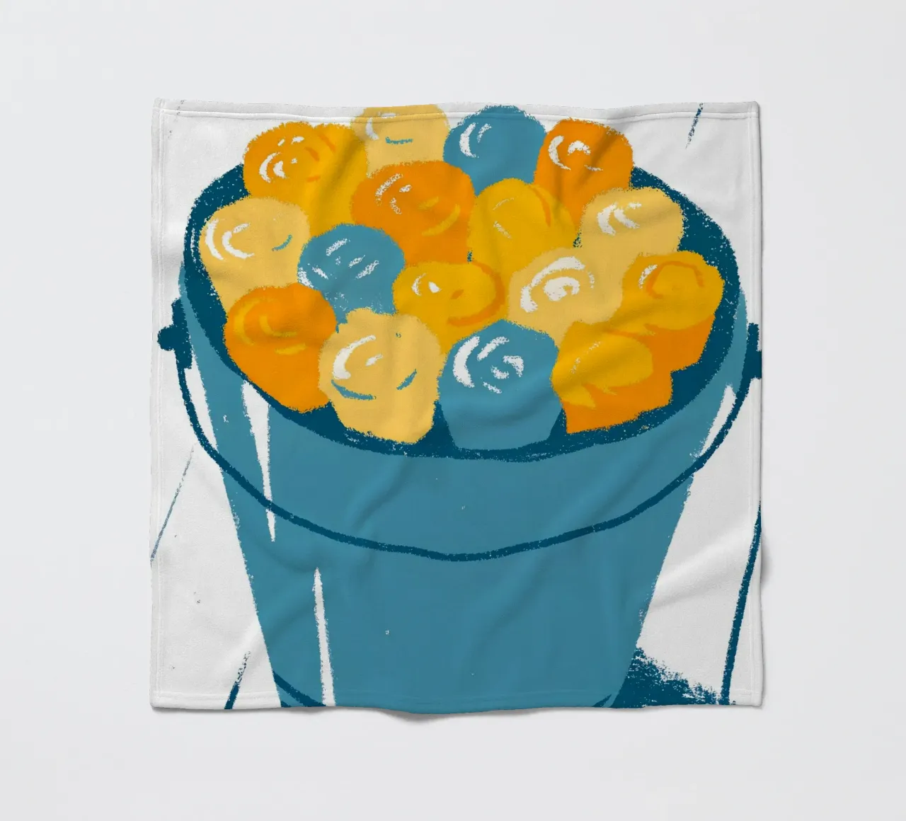 Blumen in einem Eimer Fleecedecke von PREKETEWE