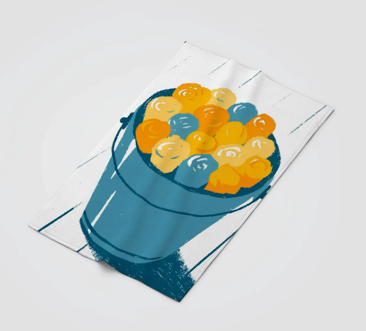 Blumen in einem Eimer Fleecedecke von PREKETEWE