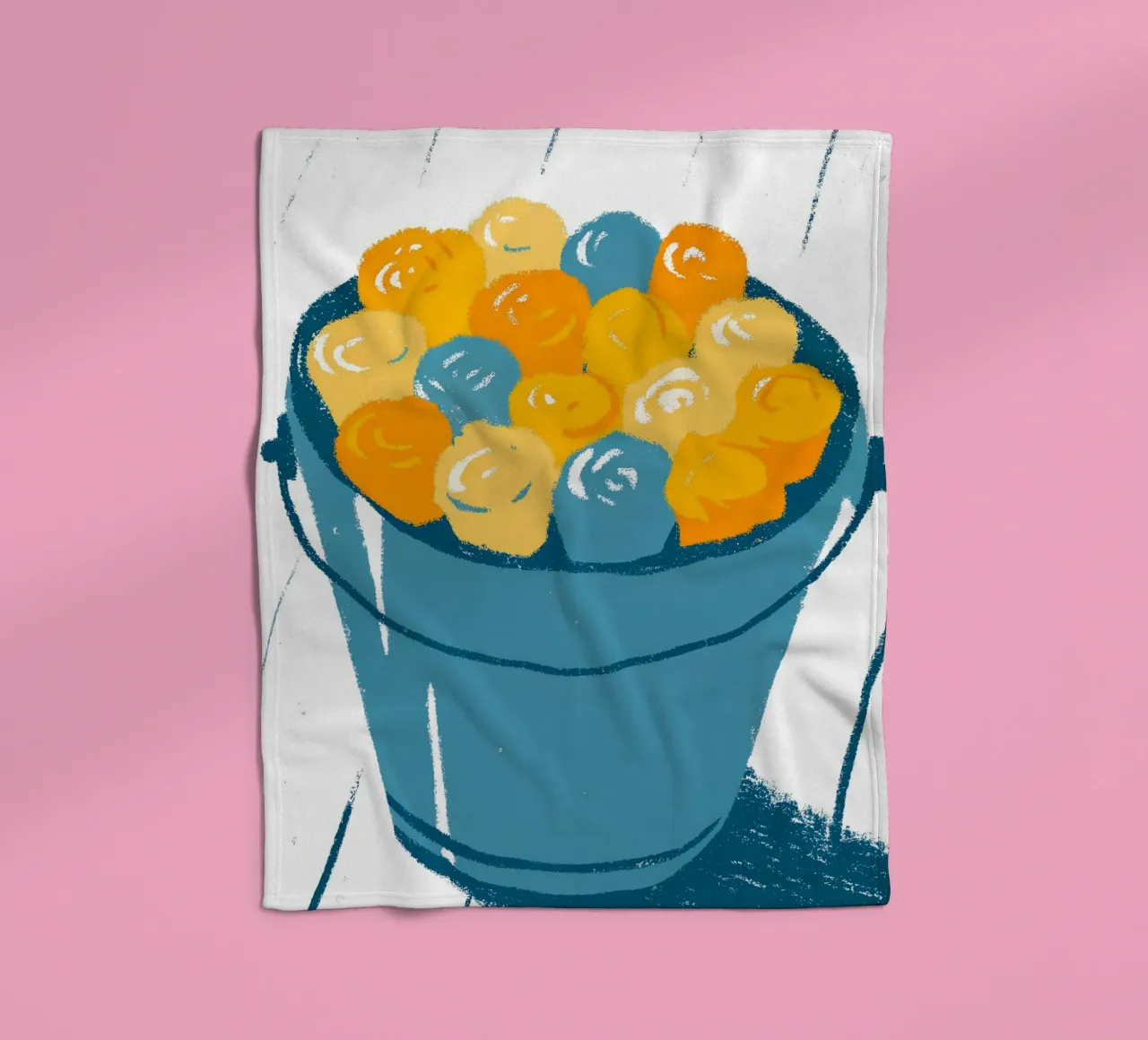 Blumen in einem Eimer Fleecedecke von PREKETEWE