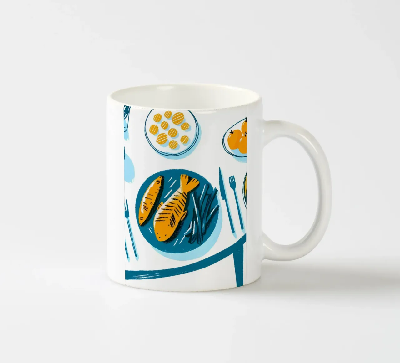 Cibo per pesci nel piatto tazza in ceramica da PREKETEWE