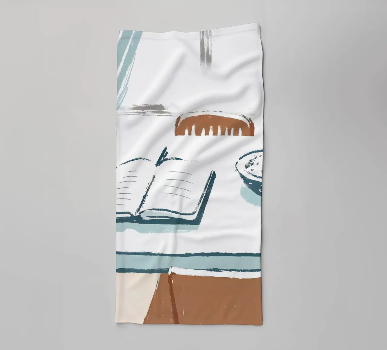 Breakfast and Book on the Table towel by PREKETEWE