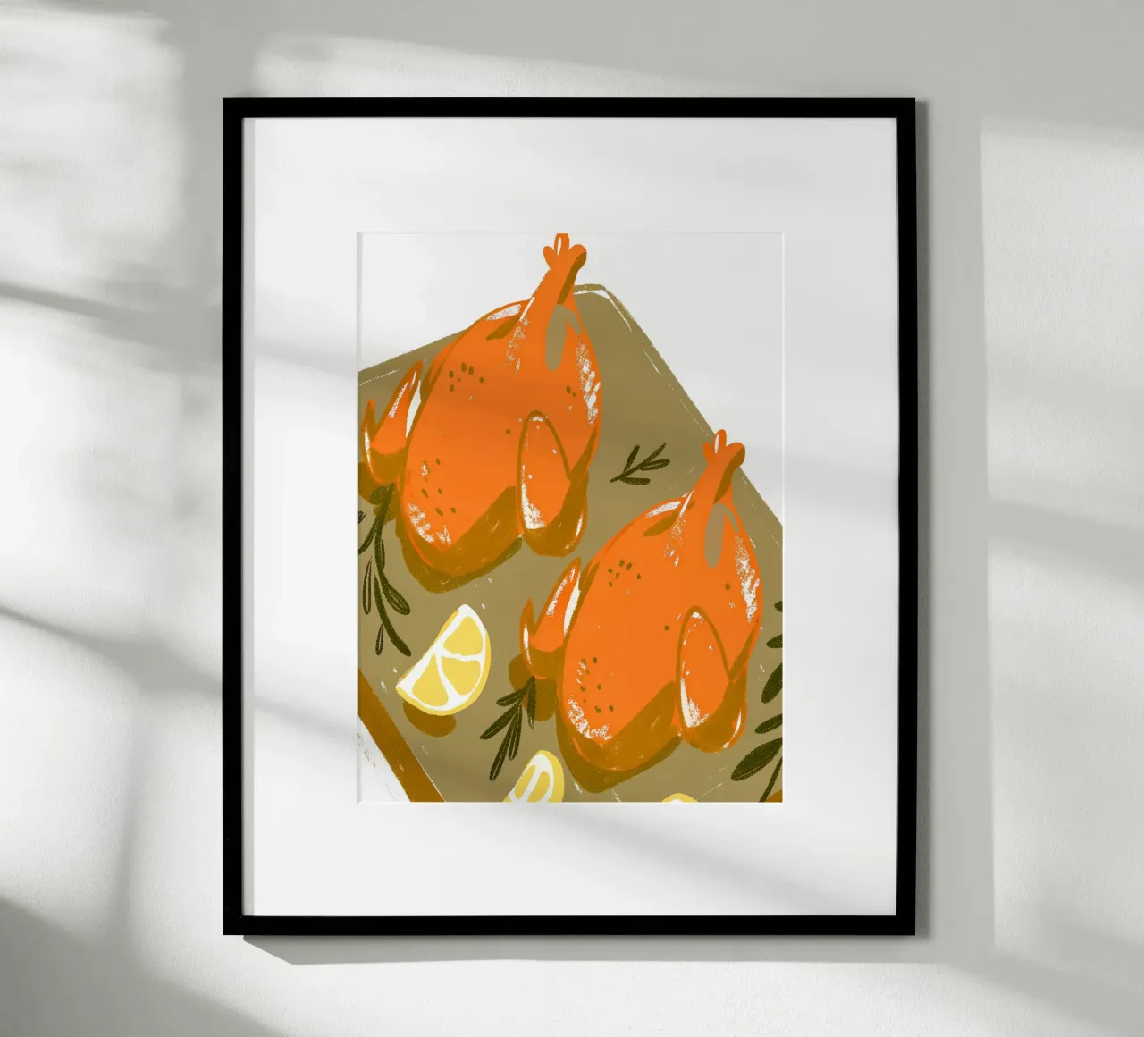 Piatti a base di pollo poster con telaio in alluminio da PREKETEWE
