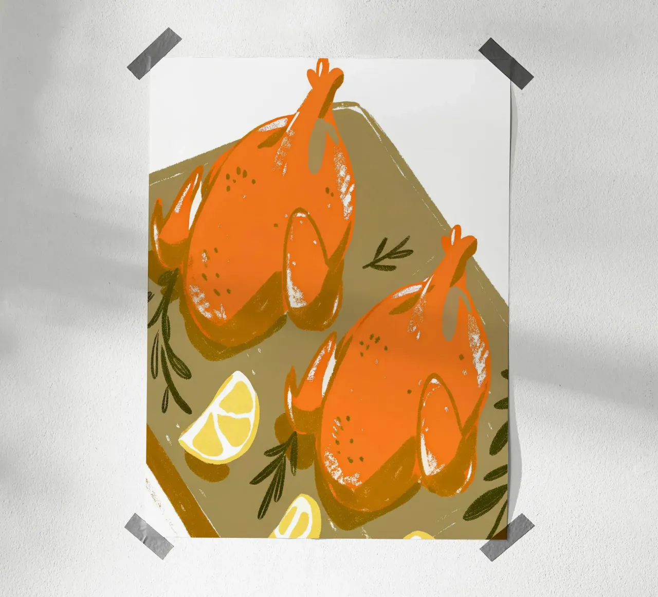 Piatti a base di pollo poster con telaio in alluminio da PREKETEWE