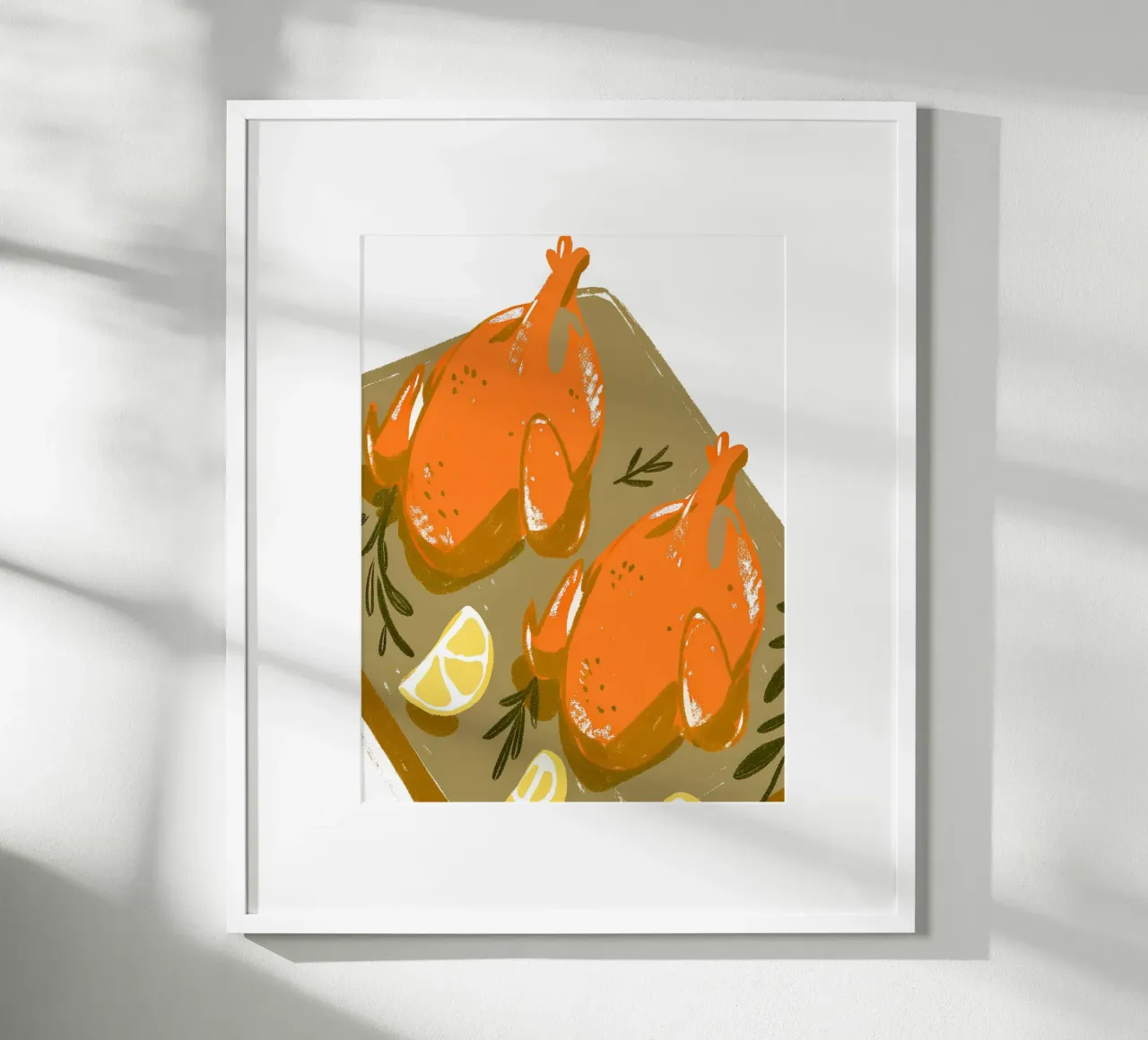 Piatti a base di pollo poster con telaio in alluminio da PREKETEWE