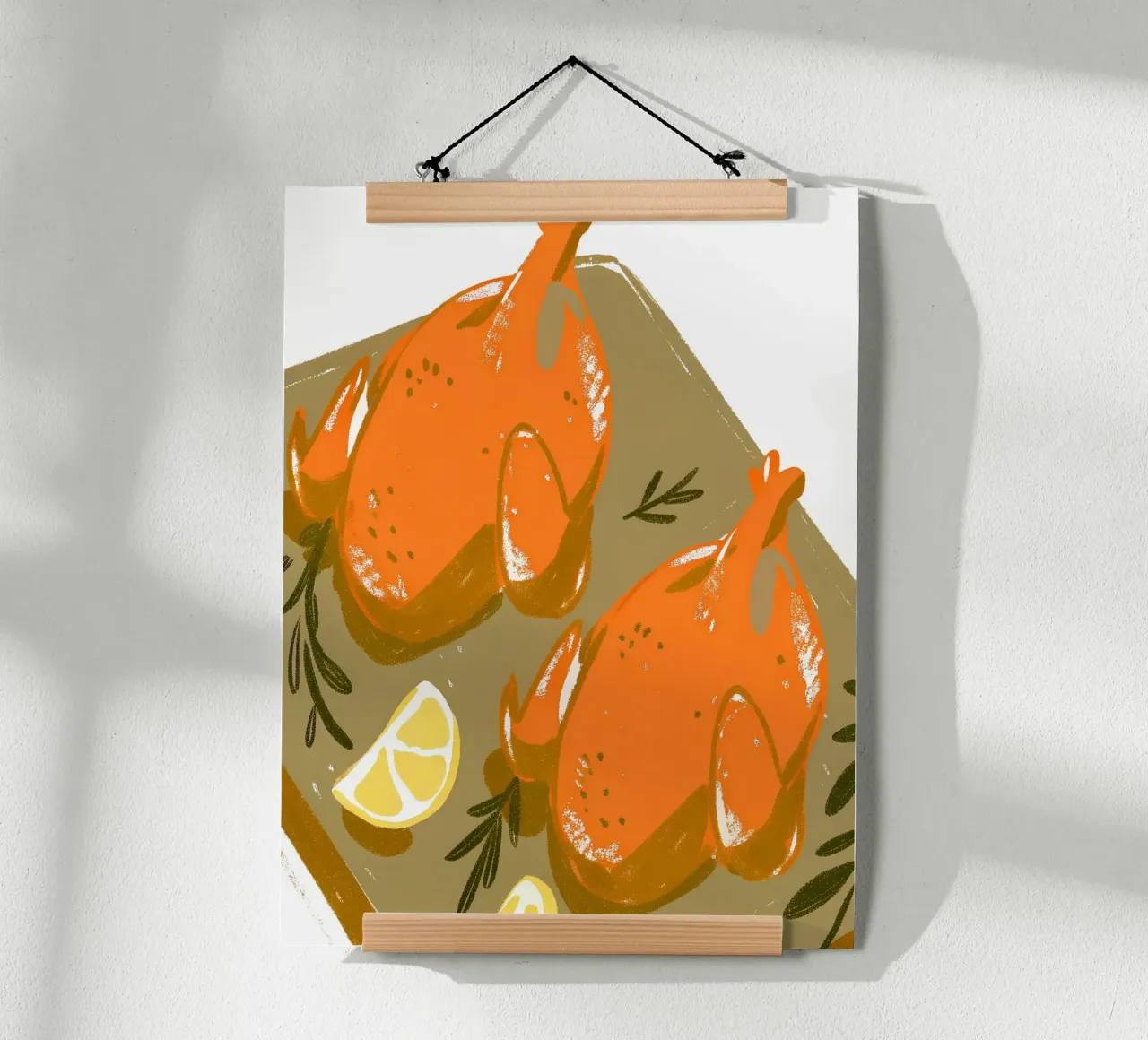 Piatti a base di pollo poster con telaio in alluminio da PREKETEWE