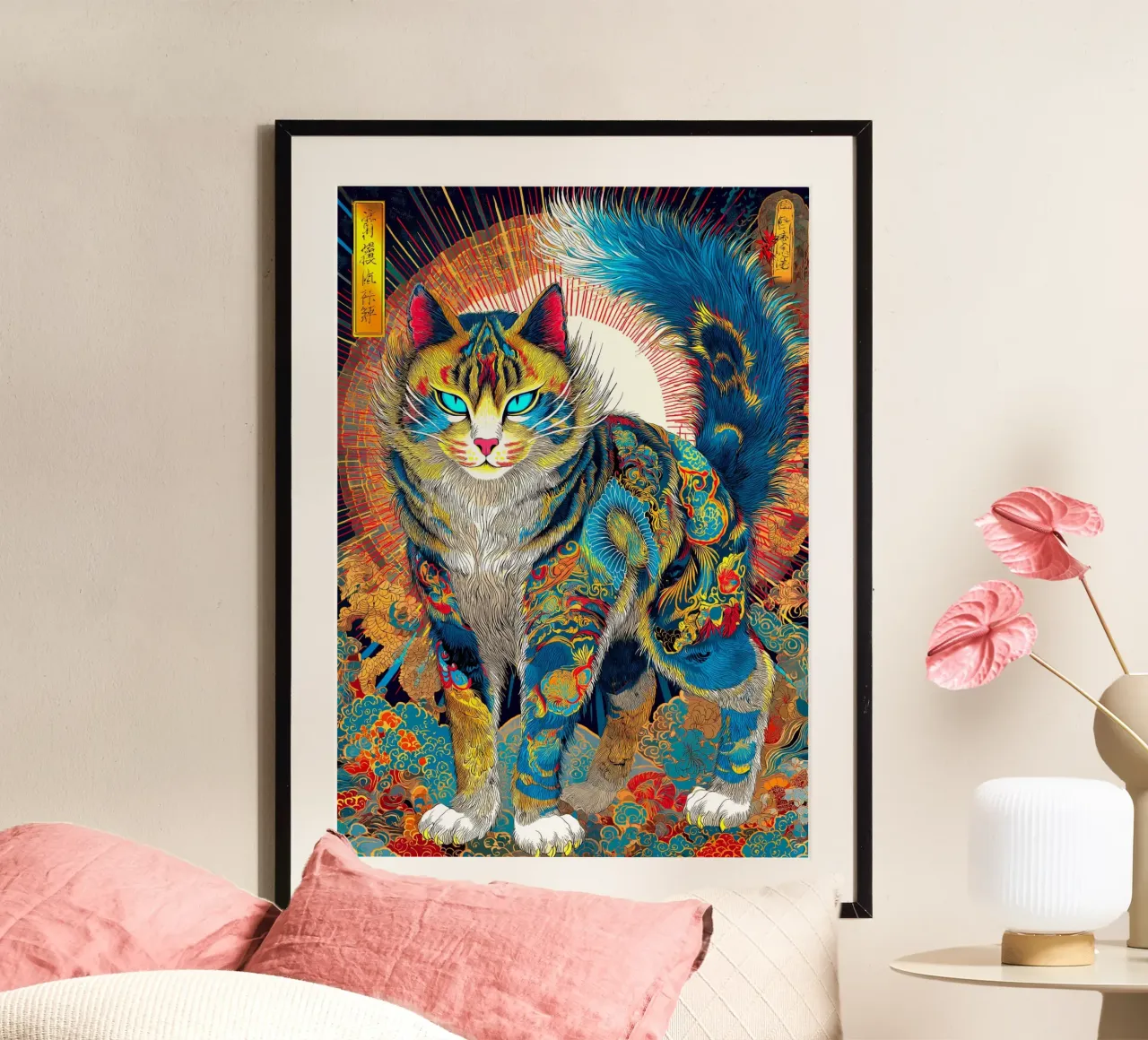Gatto Ukiyo-e poster da Fleur de Lys