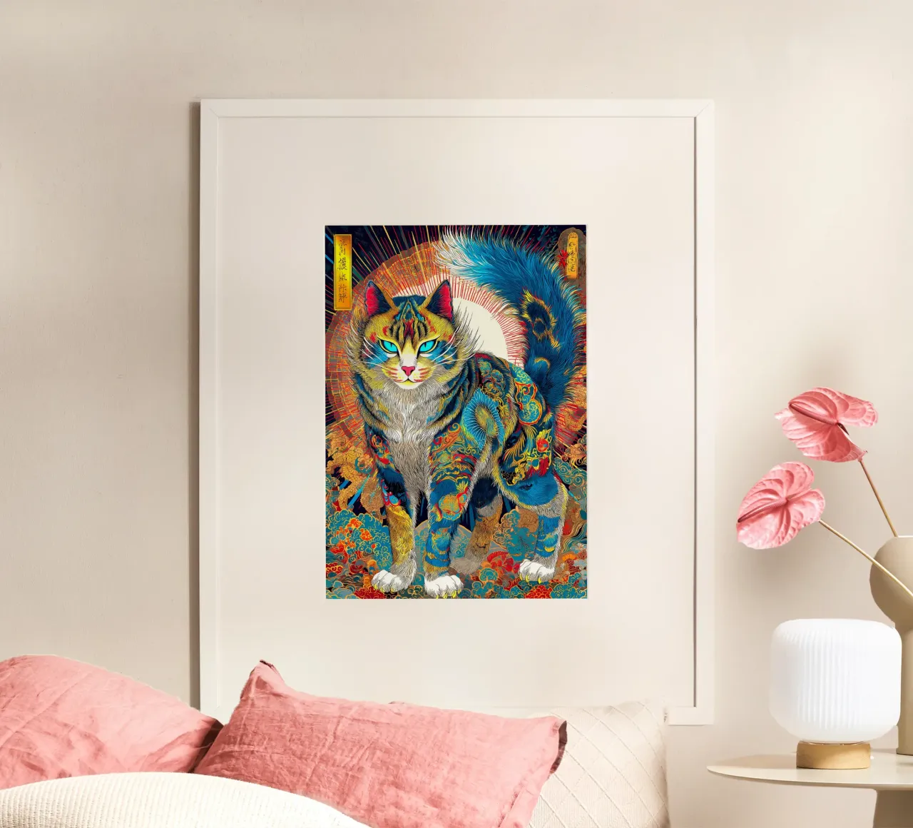 Gatto Ukiyo-e poster da Fleur de Lys