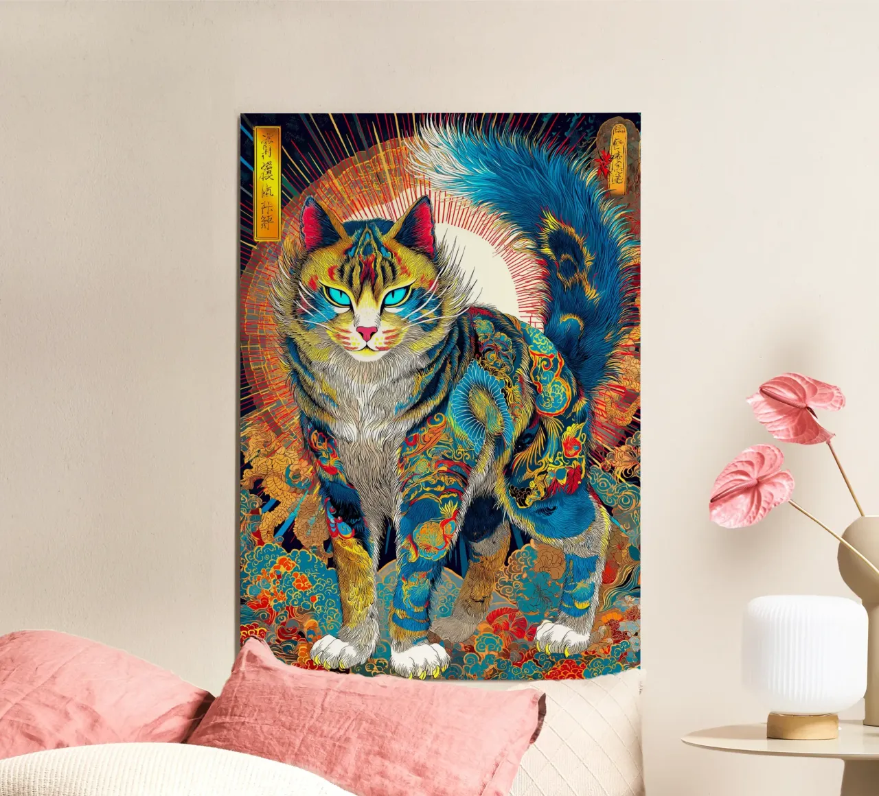 Gatto Ukiyo-e poster da Fleur de Lys