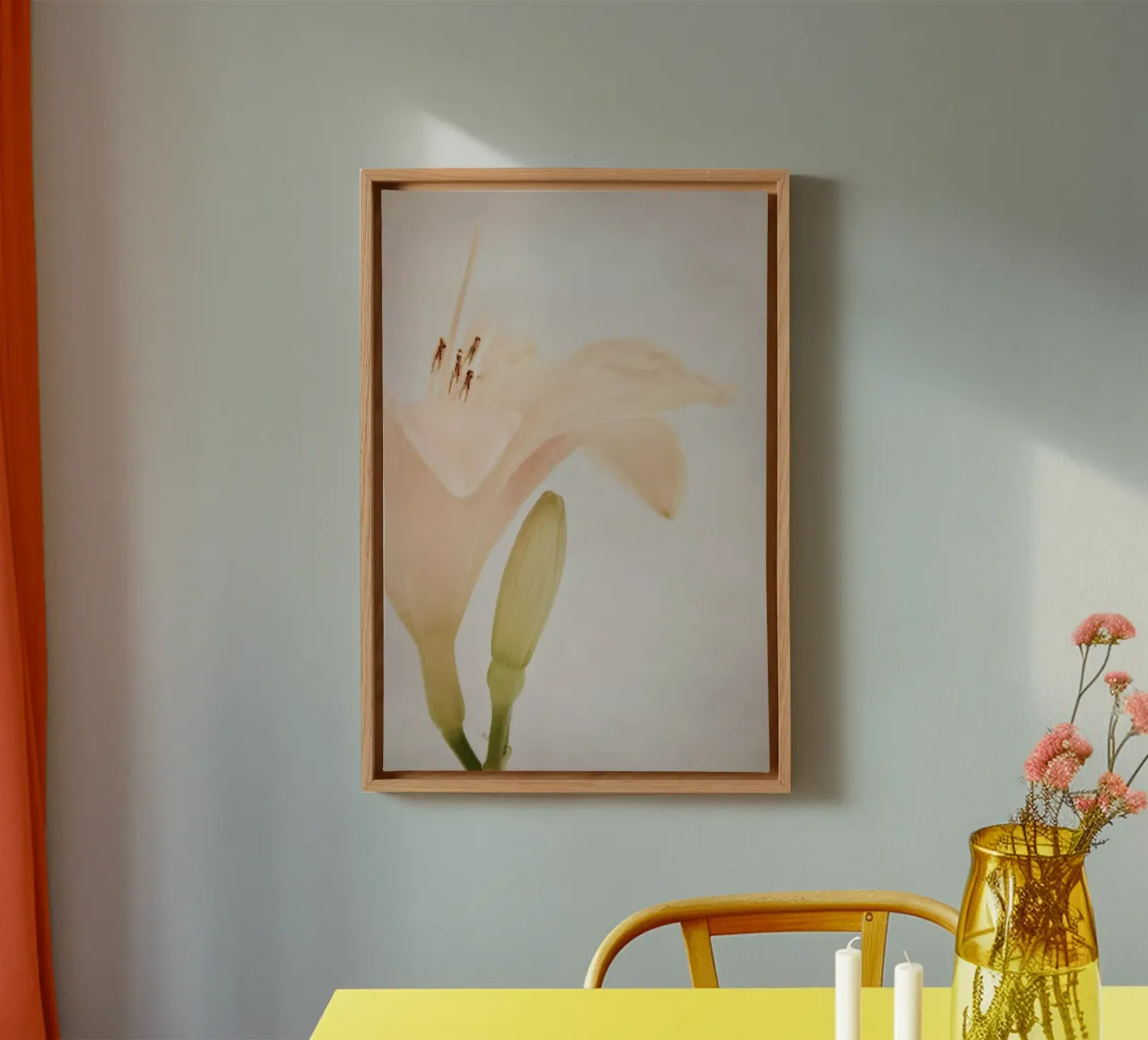 peachy tela con Cornice a cassetta da Visuelle Poesie am Wegesrand