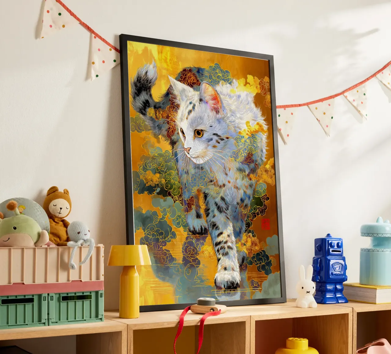 Gatto Ukiyo-e poster da Fleur de Lys