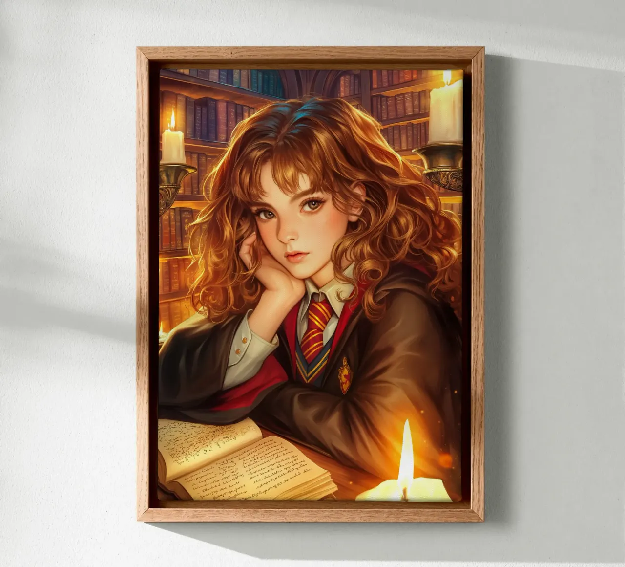 Hermione Granger Harry Potter tela con Cornice a cassetta da Fleur de Lys