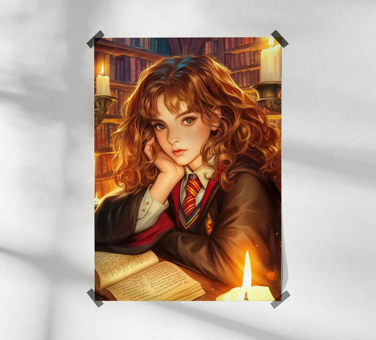 Hermione Granger Harry Potter poster con telaio in legno da Fleur de Lys