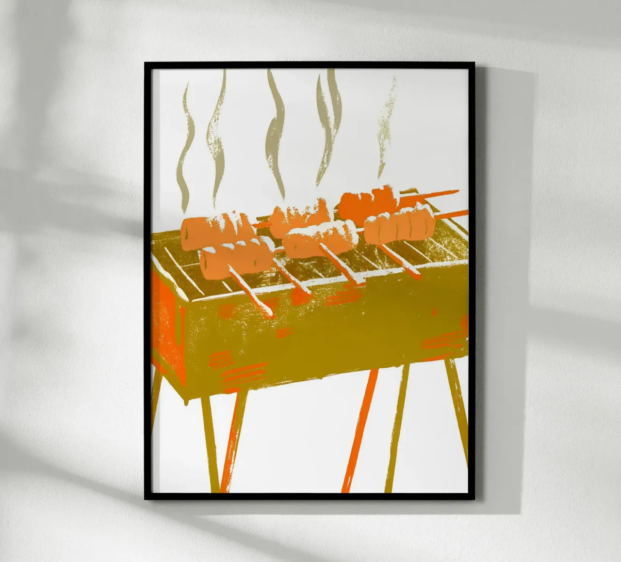 Barbecue poster con telaio in legno da PREKETEWE