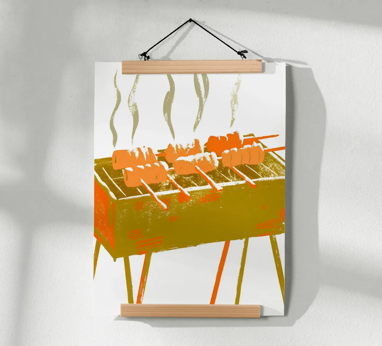 Barbecue poster con telaio in legno da PREKETEWE