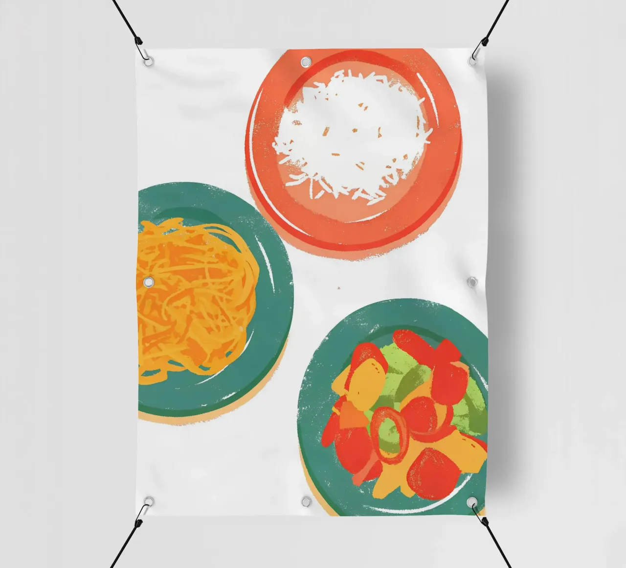 Tre piatti di cibo telo in pvc da PREKETEWE