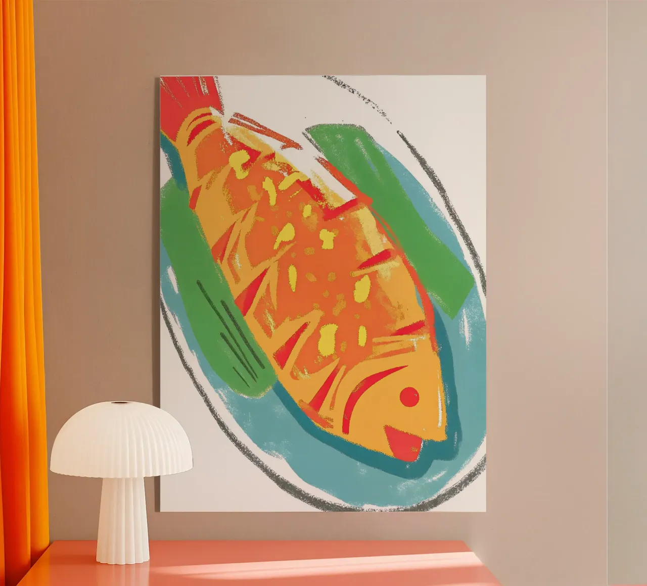 Fisch-Frühstück Acryl-Glas von PREKETEWE