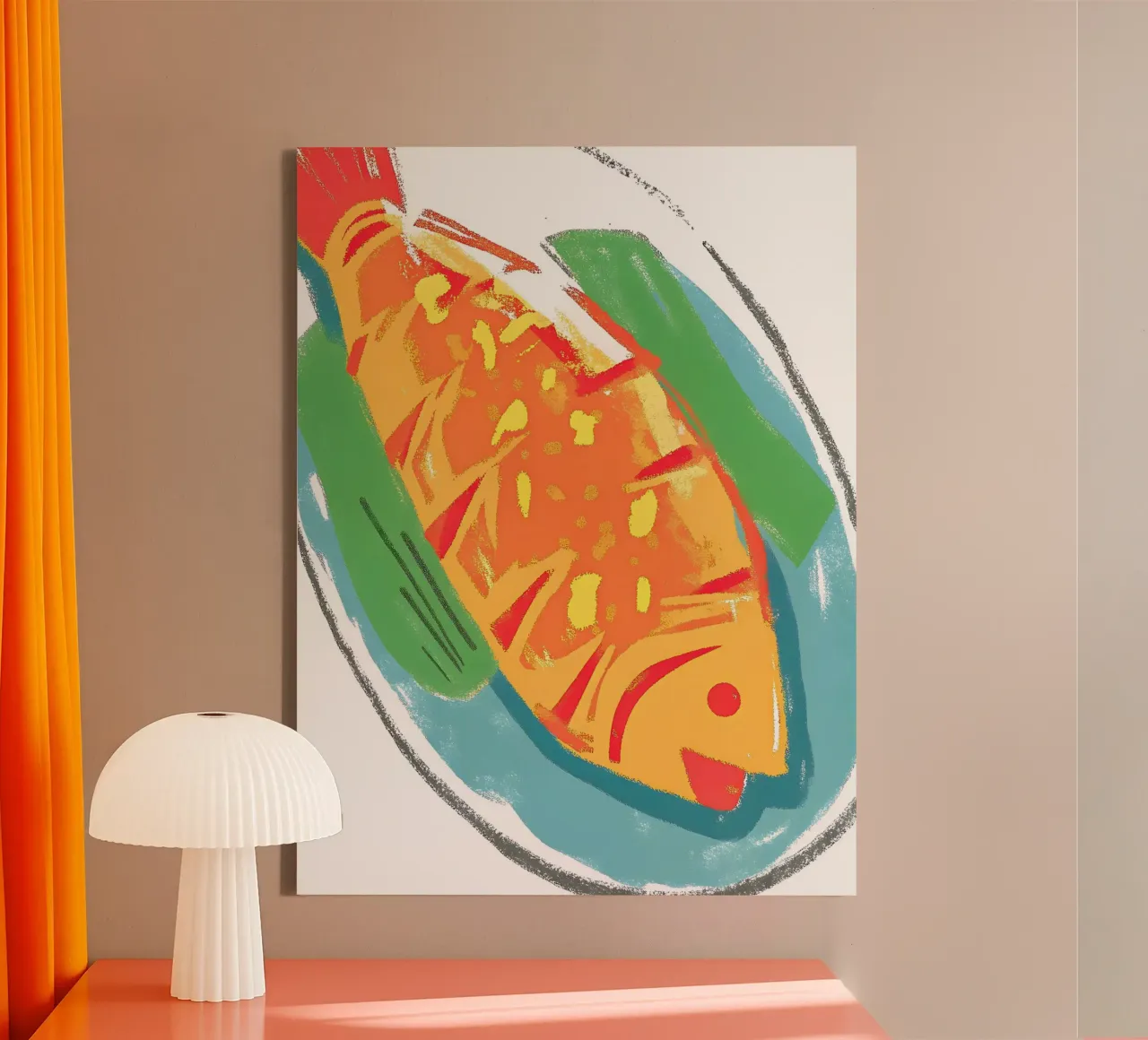 Colazione a base di pesce tela con Cornice a cassetta da PREKETEWE