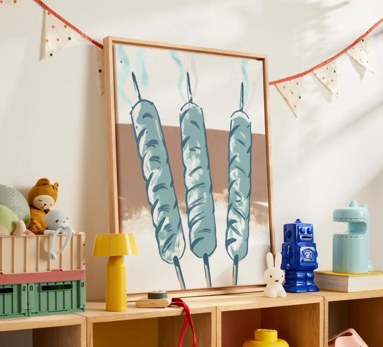 Gegrilde worstjes canvas met Baklijst van PREKETEWE