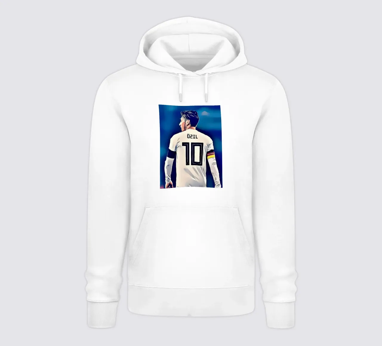 Mesut Ozil - Giocatore di calcio con la maglia numero 10 felpa con cappuccio da dark eagle