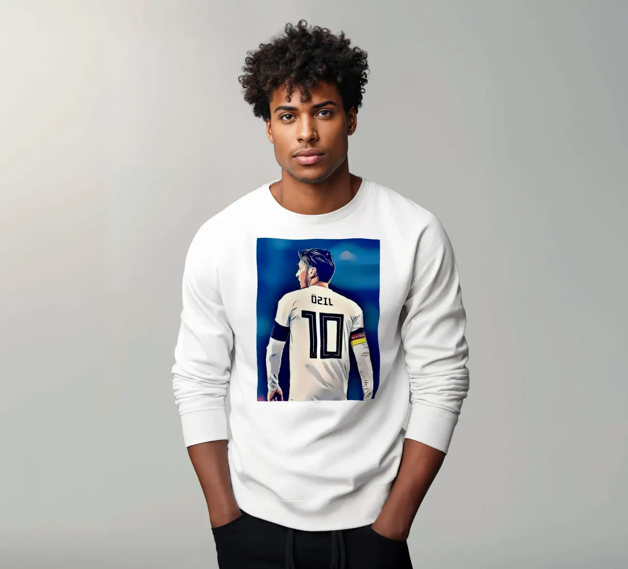 Mesut Ozil - Giocatore di calcio con la maglia numero 10 felpa da dark eagle
