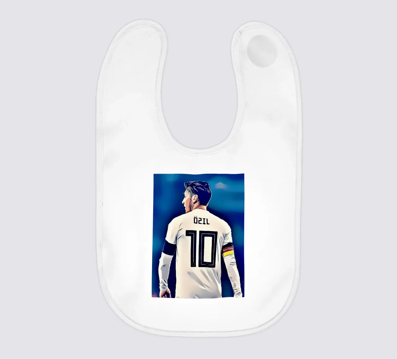 Mesut Ozil - Giocatore di calcio con la maglia numero 10 bavaglino da dark eagle