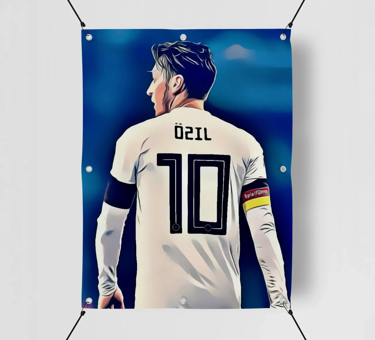 Mesut Ozil - Giocatore di calcio con la maglia numero 10 telo in pvc da dark eagle