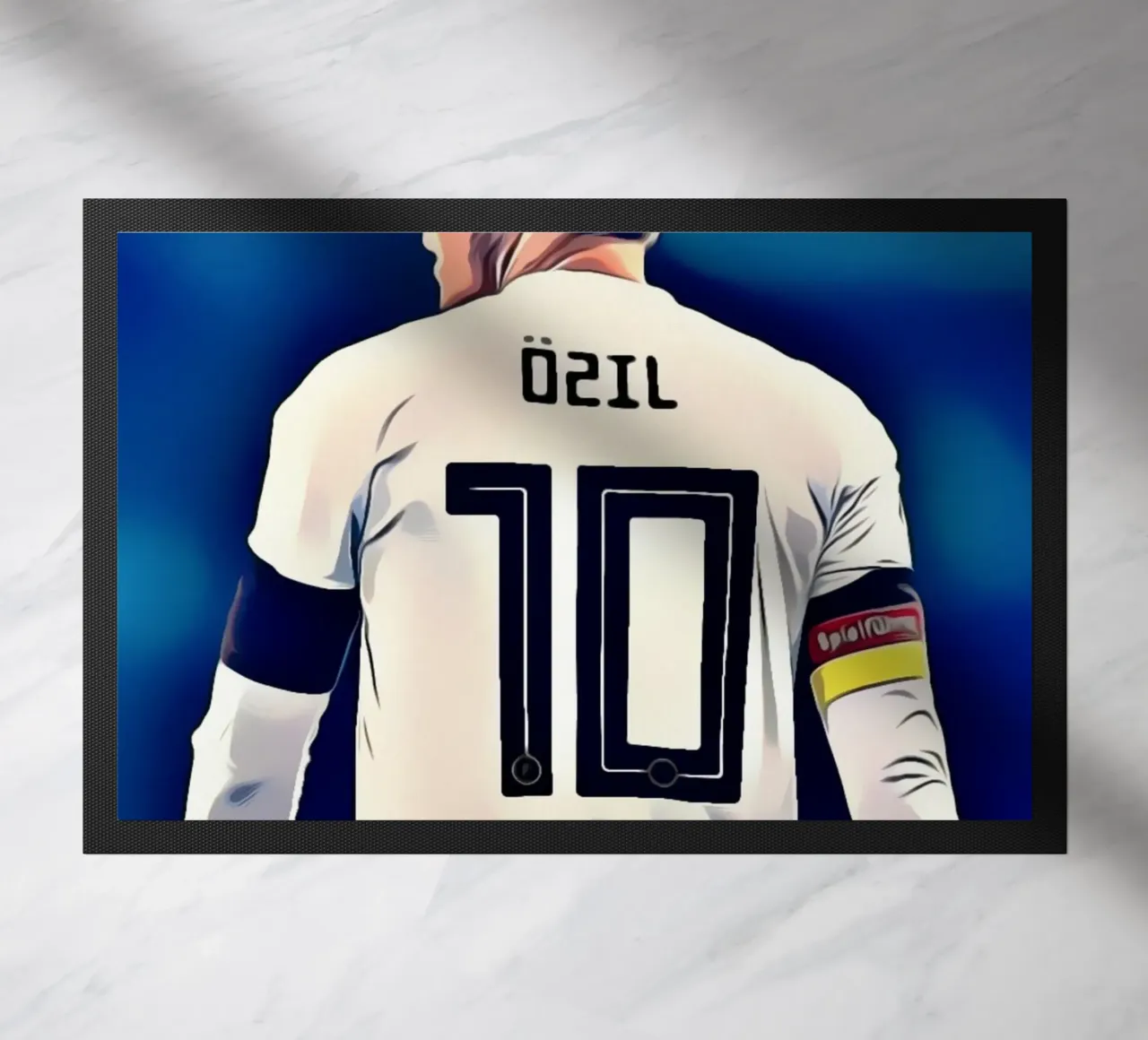 Mesut Ozil - Giocatore di calcio con la maglia numero 10 zerbino da dark eagle