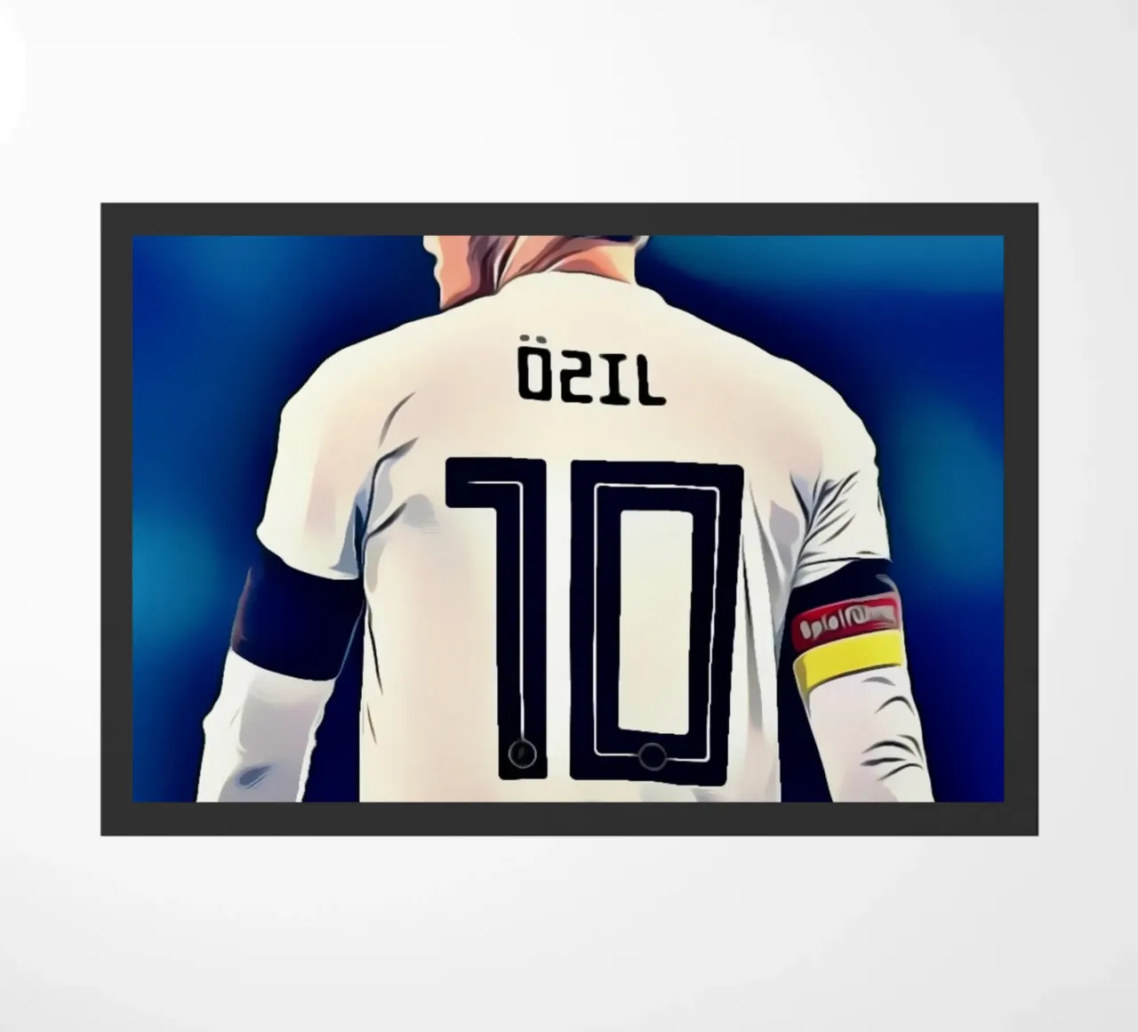 Mesut Ozil - Giocatore di calcio con la maglia numero 10 zerbino da dark eagle