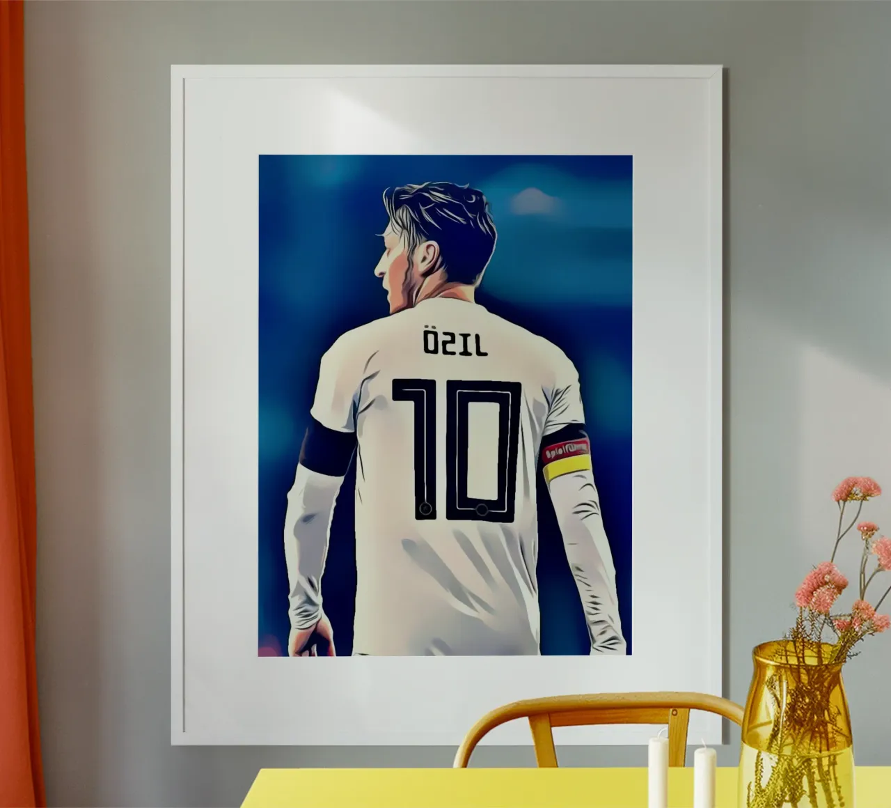 Mesut Ozil - Football Player with Number 10 Jersey poster by dark eagle