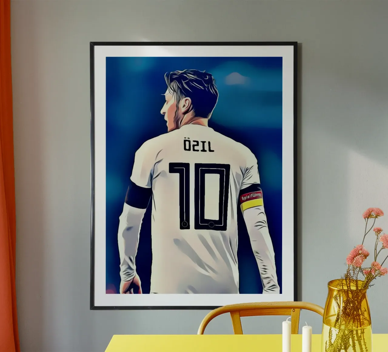 Mesut Ozil - Football Player with Number 10 Jersey poster by dark eagle