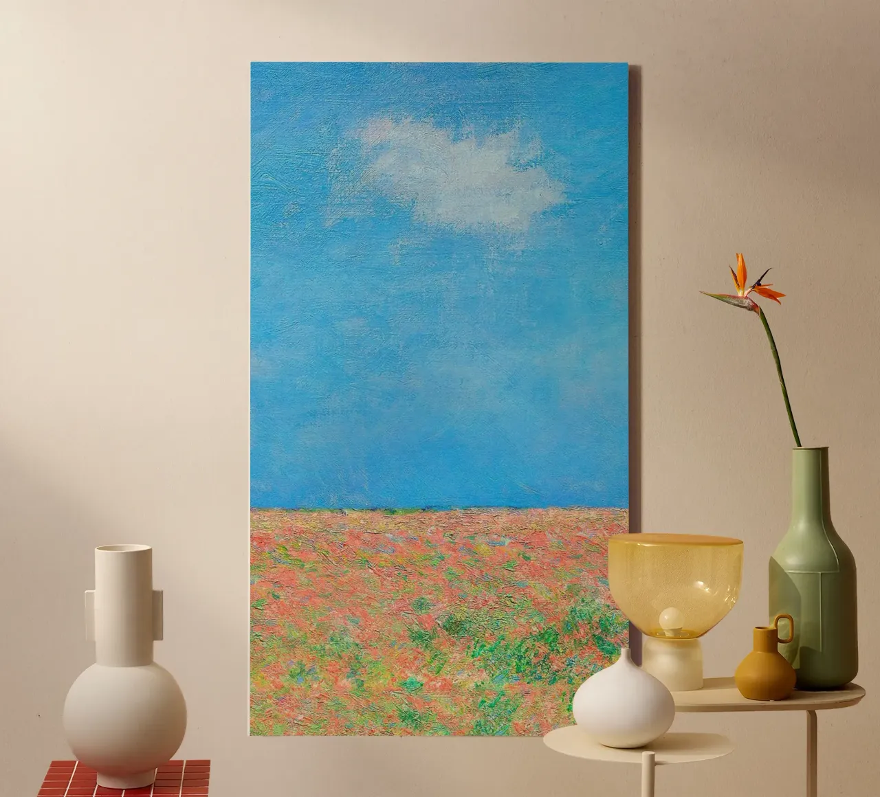 zonnig weer canvas met Baklijst van belong shop