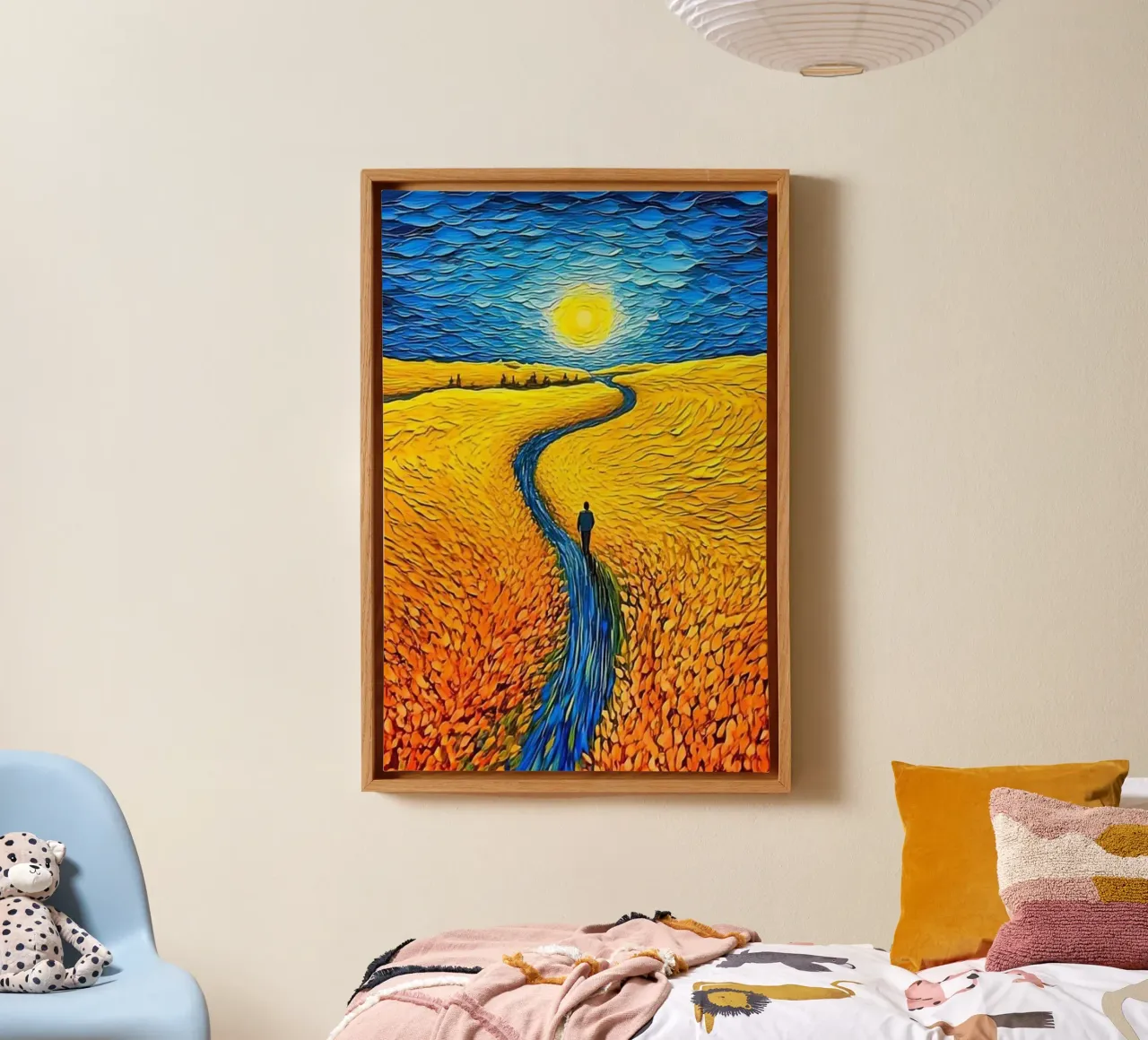 prachtig uitzicht op zonsondergang canvas met Baklijst van belong shop