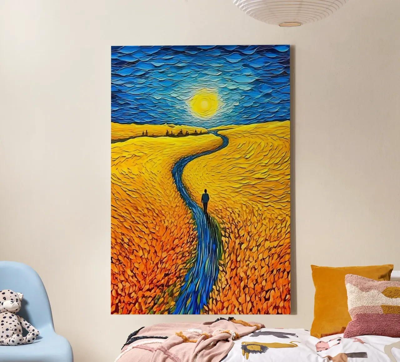 prachtig uitzicht op zonsondergang canvas met Baklijst van belong shop
