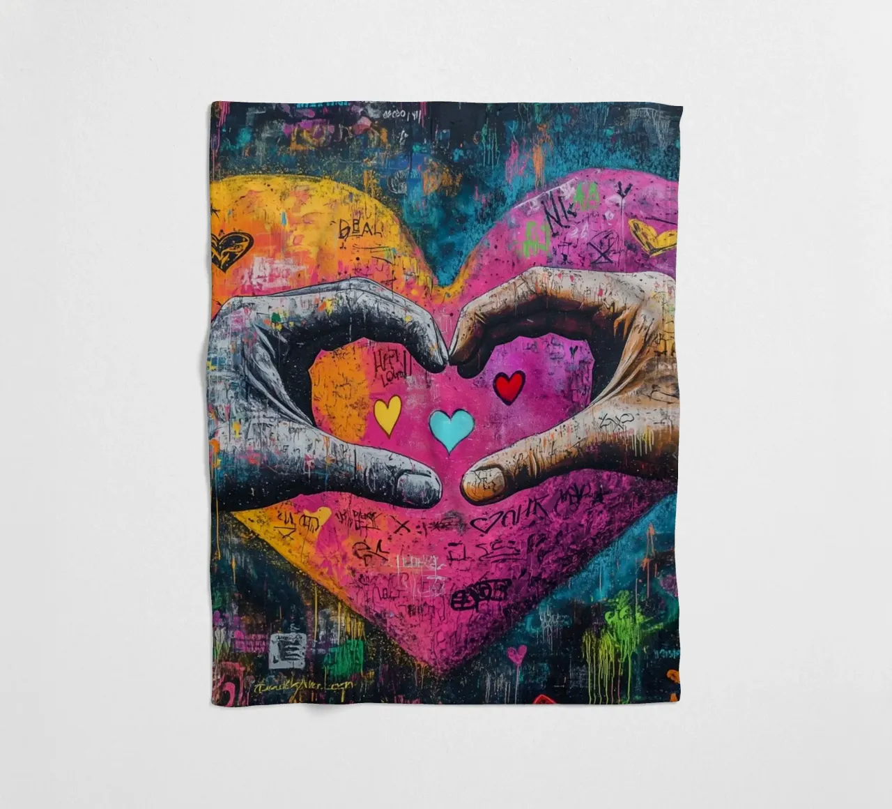 Mani calde della pop art coperta in pile da Carinaprint