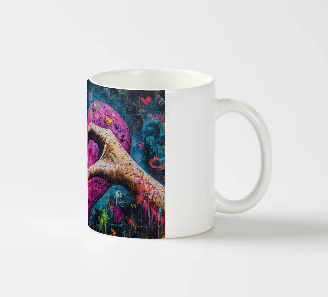Mani calde della pop art tazza in ceramica da Carinaprint