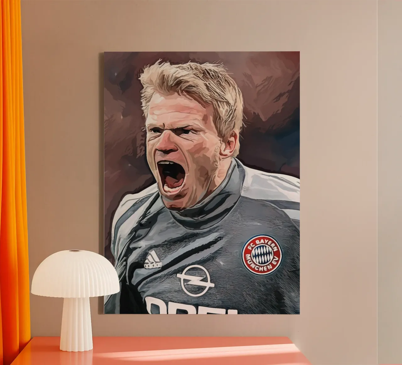 Oliver Kahn tela con Cornice a cassetta da dan band