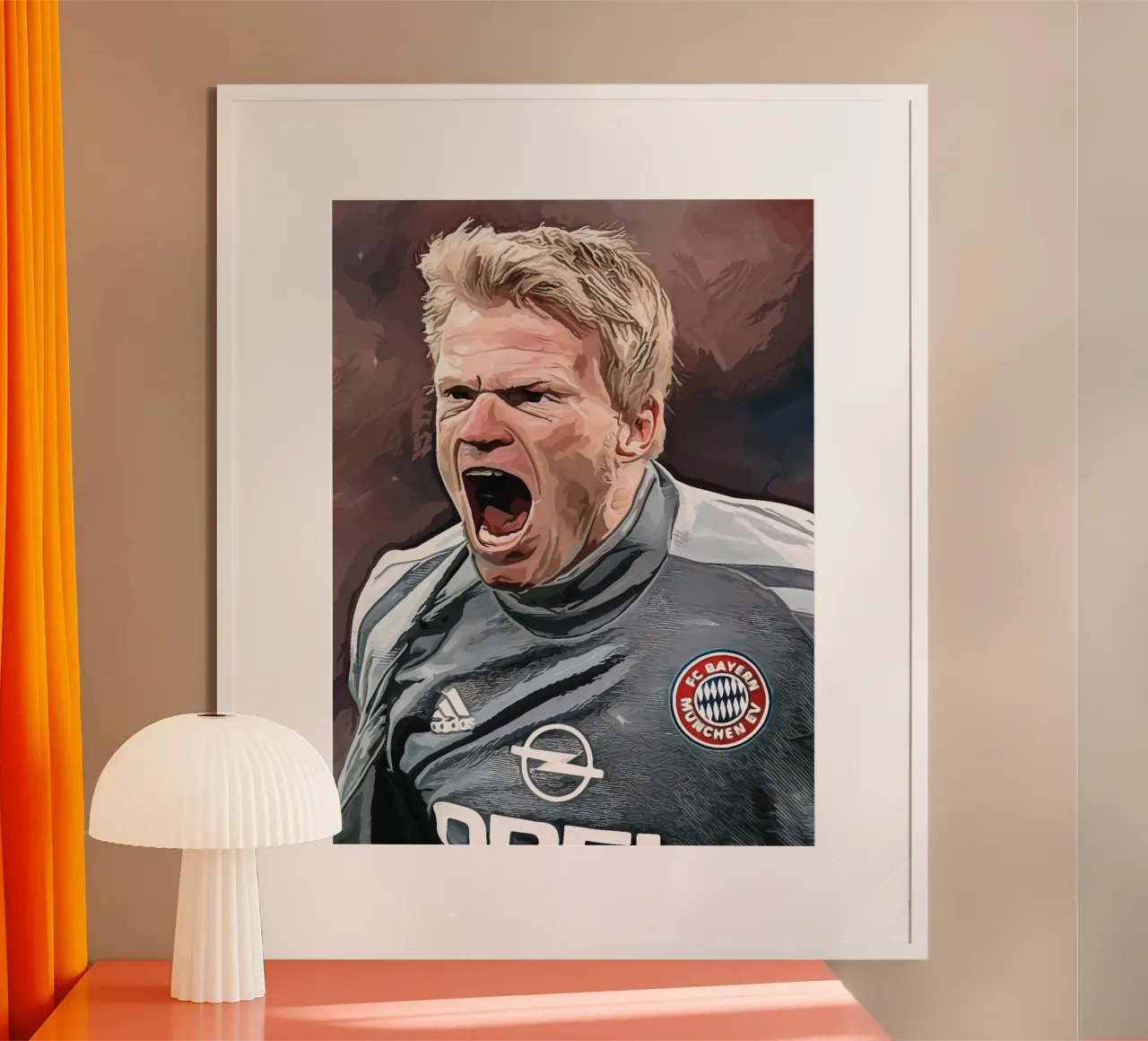 Oliver Kahn poster con telaio in legno da dan band