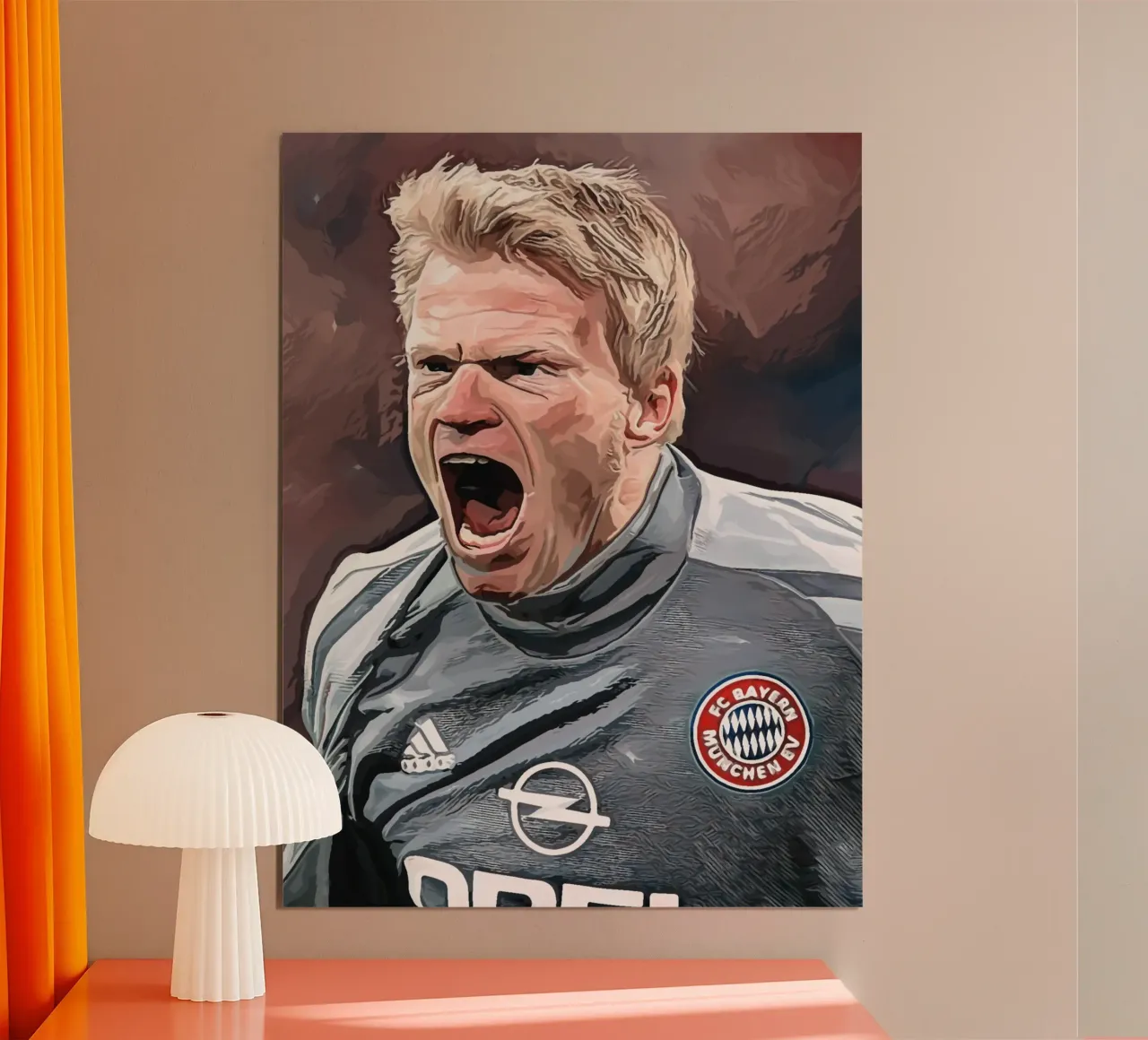 Oliver Kahn poster con telaio in legno da dan band