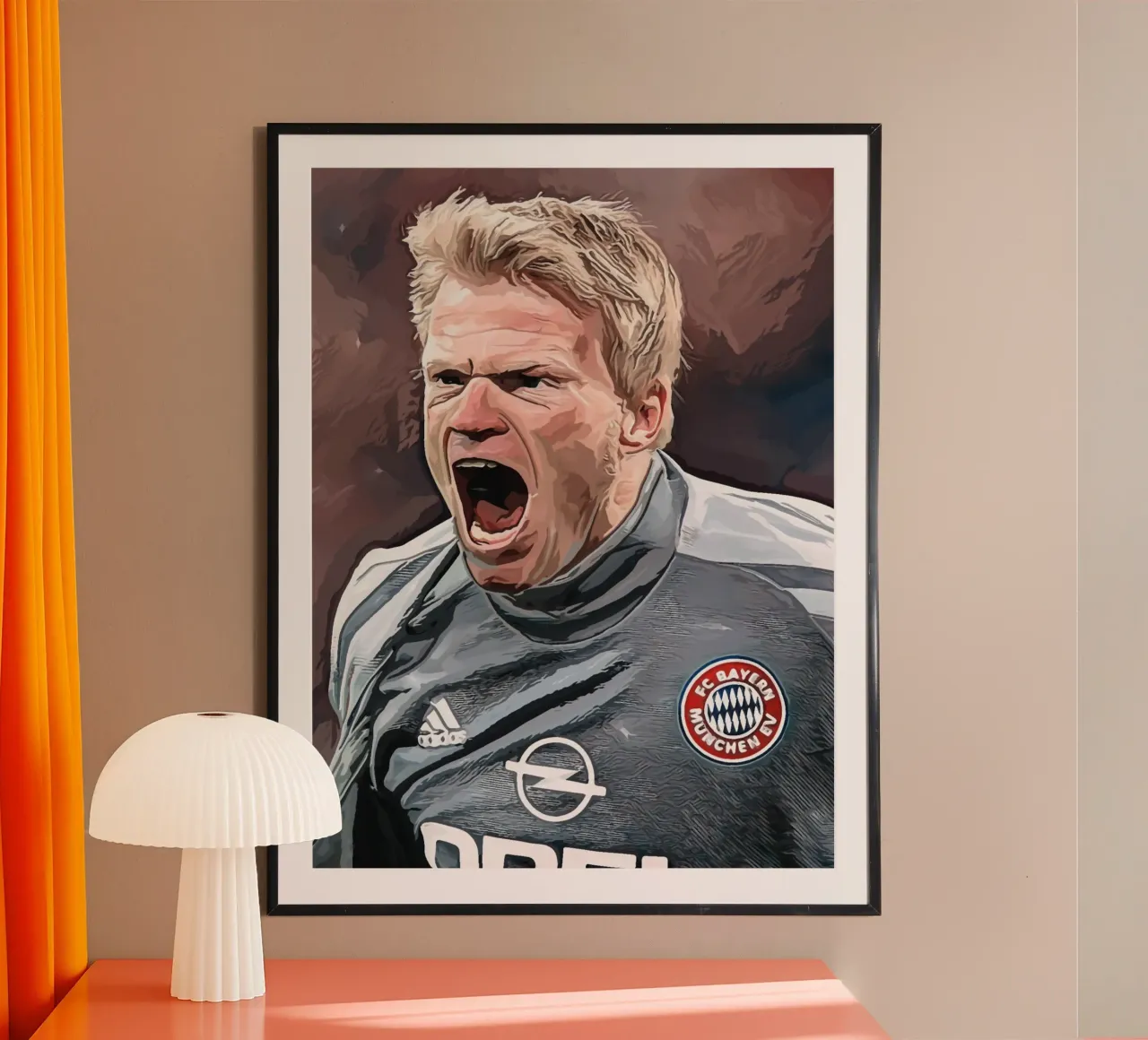 Oliver Kahn poster con telaio in legno da dan band