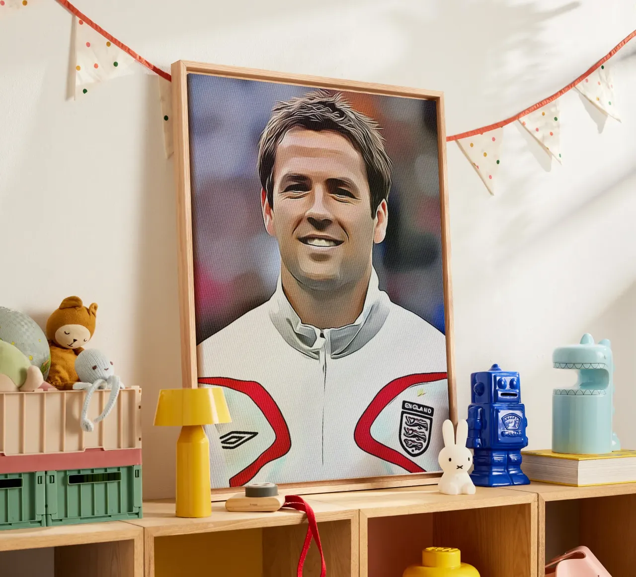 Michael Owen Leinwand mit Schattenfugenrahmen von dan band