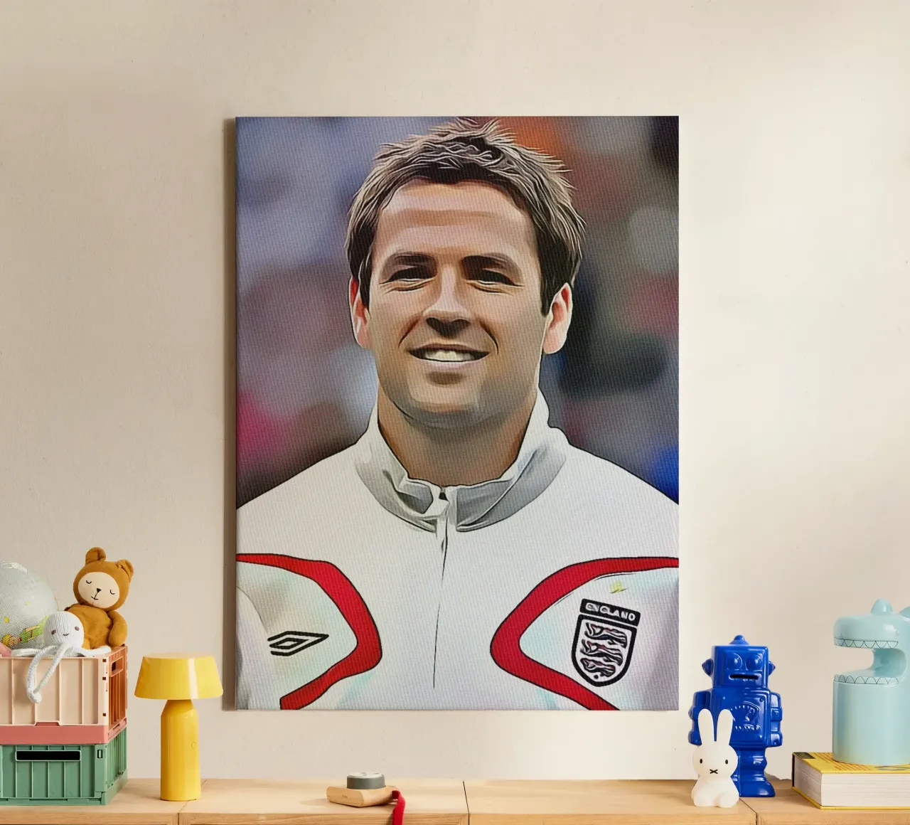 Michael Owen Leinwand mit Schattenfugenrahmen von dan band