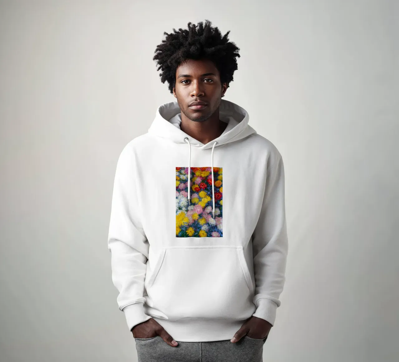 crisantemi colorati felpa con cappuccio da belong shop